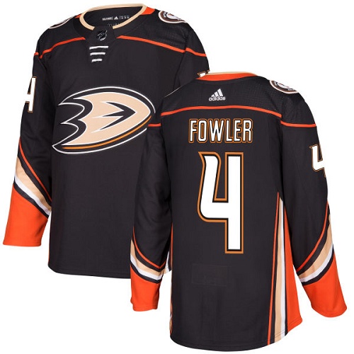 Adidas Anaheim Ducks #4 Cam Fowler Black Home Authentic Youth Stitched NHL Jersey-0